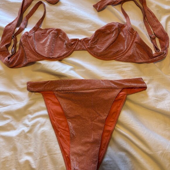 FULL SET - Peach Shimmer Monday Swimwear - Size V/VV - Picture 4 of 10